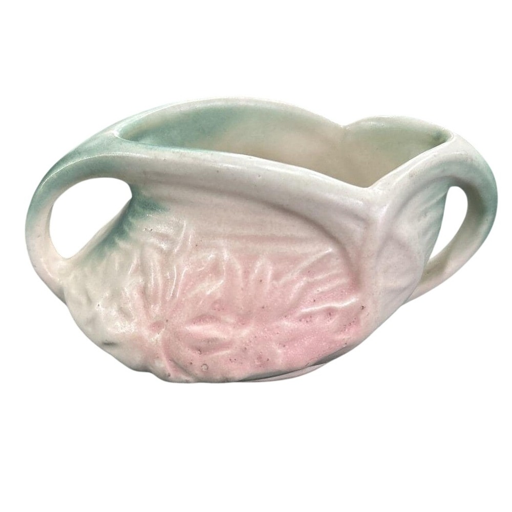 McCoy Pottery Rustic‎ Line manufactured in 1940's Planter Pink & Green Mist